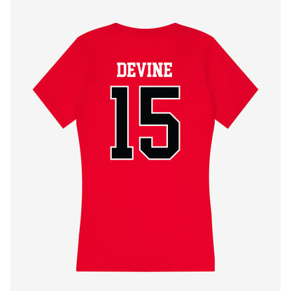 Rutgers - NCAA Women's Lacrosse : Erin Devine - Women's V-Neck T-Shirt-1