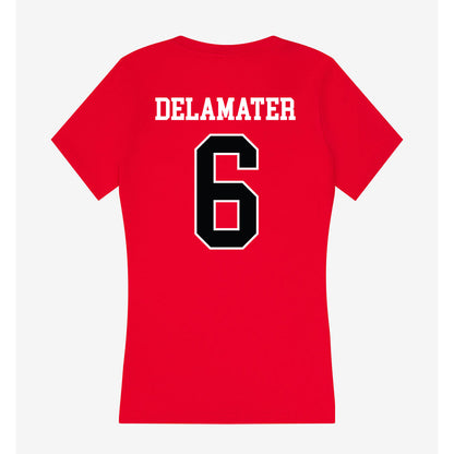 Rutgers - NCAA Women's Volleyball : Jenna DeLaMater - Women's V-Neck T-Shirt-1