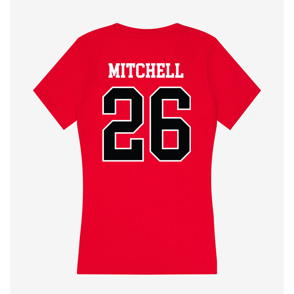 Rutgers - NCAA Football : Terrell Mitchell - Women's V-Neck T-Shirt-1