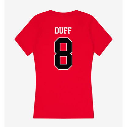 Rutgers - NCAA Football : KJ Duff - Women's V-Neck T-Shirt-1