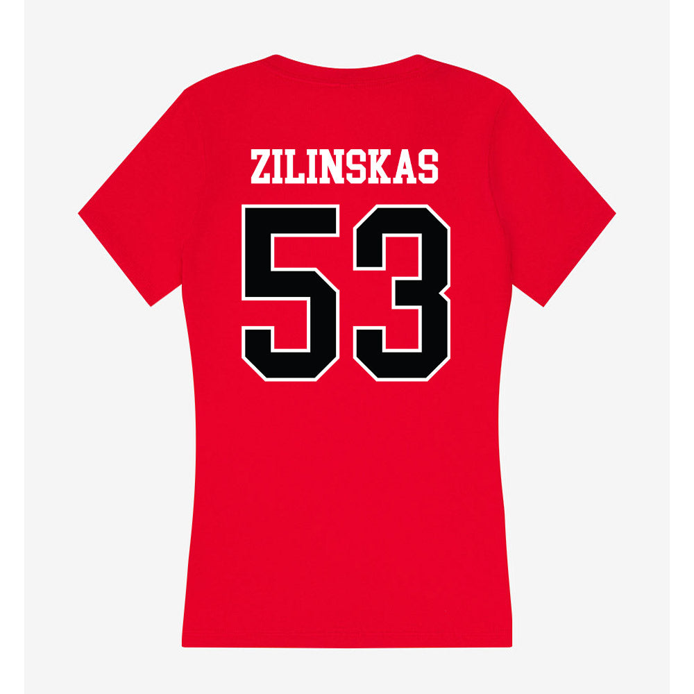 Rutgers - NCAA Football : Hank Zilinskas - Women's V-Neck T-Shirt-1