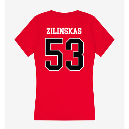 Rutgers - NCAA Football : Hank Zilinskas - Women's V-Neck T-Shirt-1