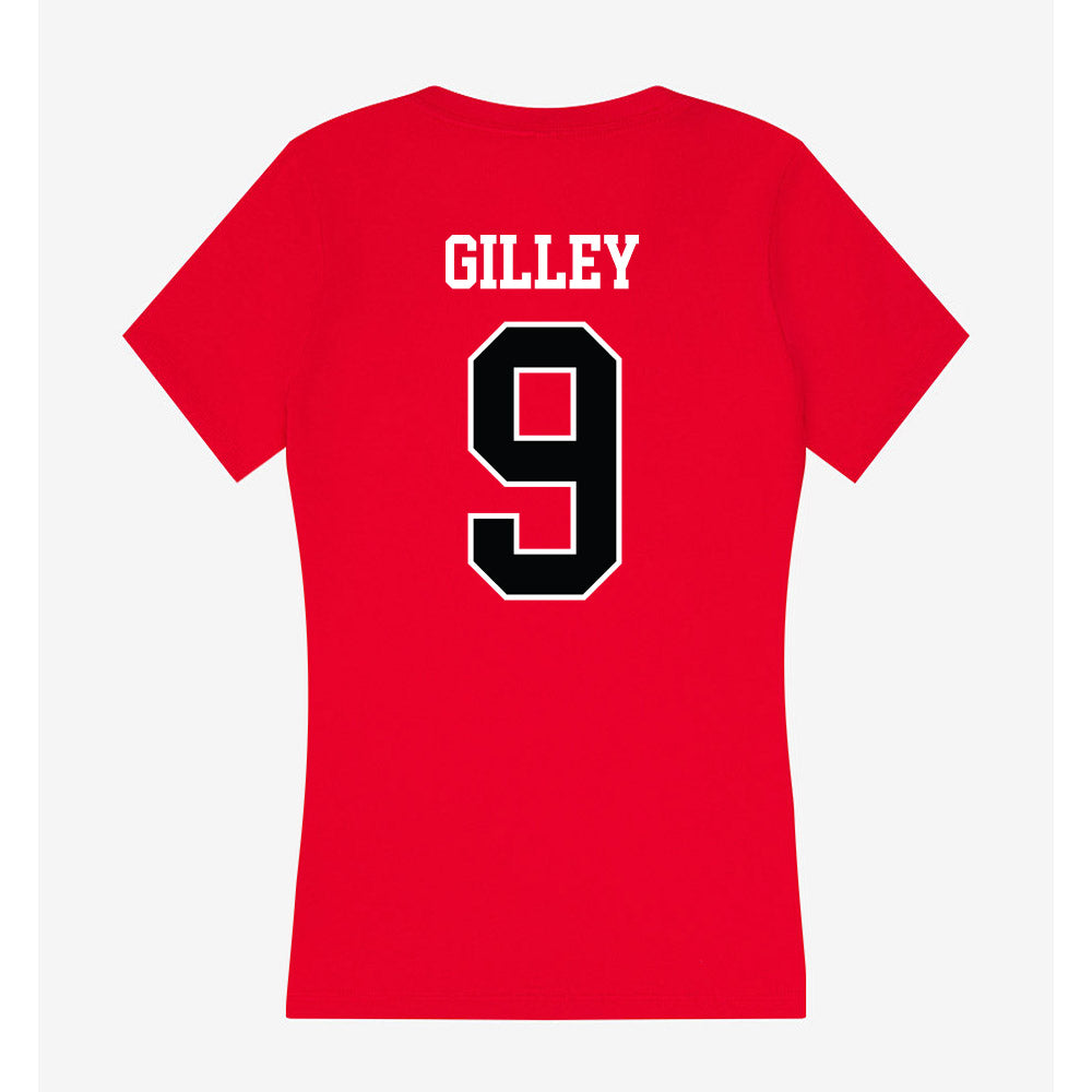 Rutgers - NCAA Football : Dahkari Gilley - Women's V-Neck T-Shirt-1