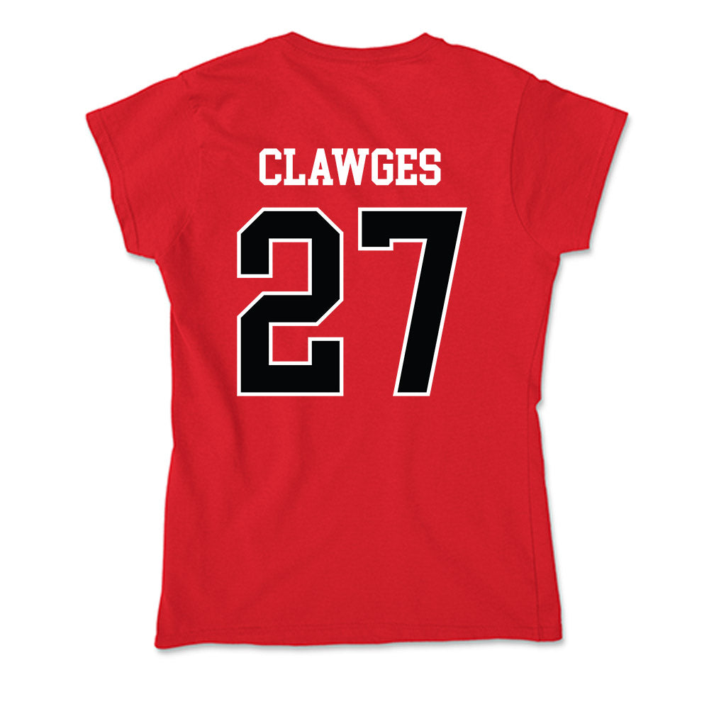 Rutgers - NCAA Football : Sage Clawges - Soft Style Women’s T-Shirt-1