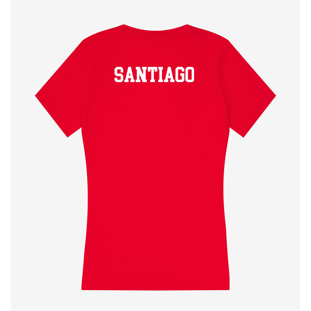 Rutgers - NCAA Men's Track & Field : Jaylin Santiago - Women's V-Neck T-Shirt-1