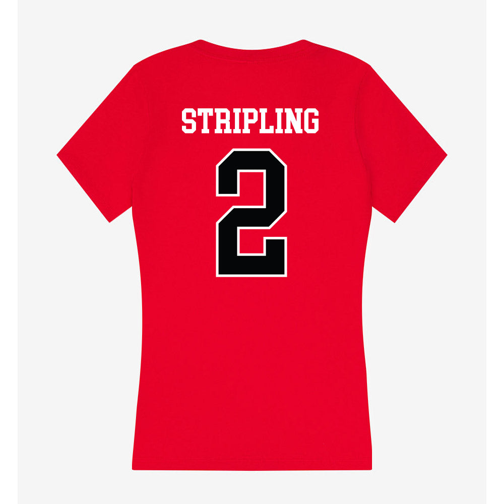 Rutgers - NCAA Softball : Hailey Stripling - Women's V-Neck T-Shirt-1