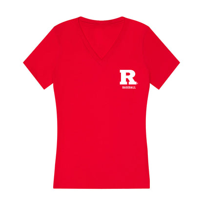 Rutgers - NCAA Baseball : Joe Mazza - Women's V-Neck T-Shirt-0
