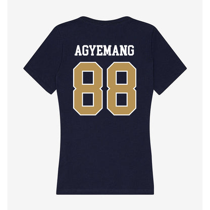 Georgia Tech - NCAA Football : Nathan Agyemang - Women's V-Neck T-Shirt-2