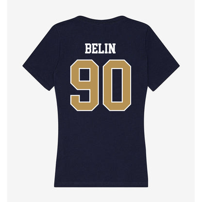 Georgia Tech - NCAA Football : Blake Belin - Women's V-Neck T-Shirt-2