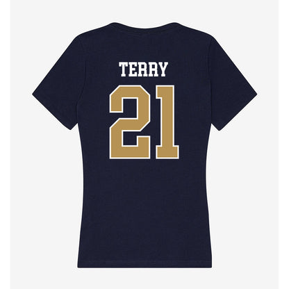 Georgia Tech - NCAA Football : Jaedyn Terry - Women's V-Neck T-Shirt-2