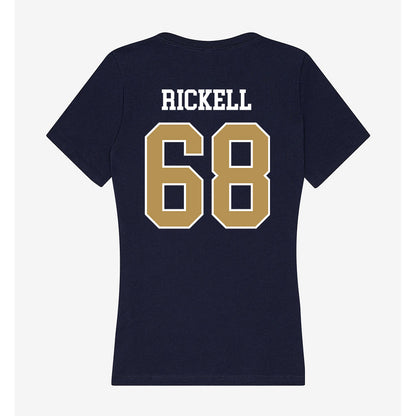 Georgia Tech - NCAA Football : Eli Rickell - Women's V-Neck T-Shirt-2