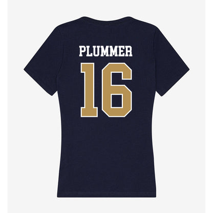 Georgia Tech - NCAA Football : Jaiven Plummer - Women's V-Neck T-Shirt-2