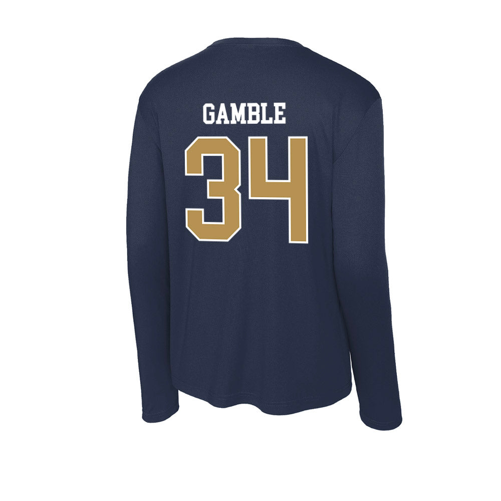 Georgia Tech - NCAA Football : CJ Gamble - Activewear Long Sleeve T-Shirt-2