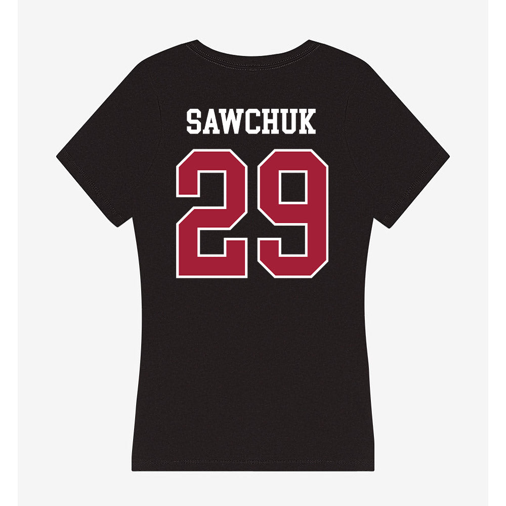 Oklahoma - NCAA Football : Gabe Sawchuk - Women's V-Neck T-Shirt-1