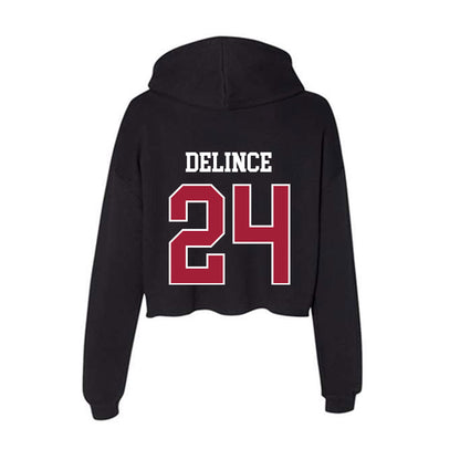 Oklahoma - NCAA Women's Volleyball : Halle Delince - Women's Crop Fleece Hooded Sweatshirt-1
