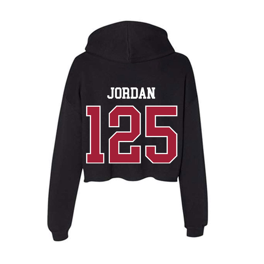 Oklahoma - NCAA Wrestling : Beric Jordan - Women's Crop Fleece Hoodie-1
