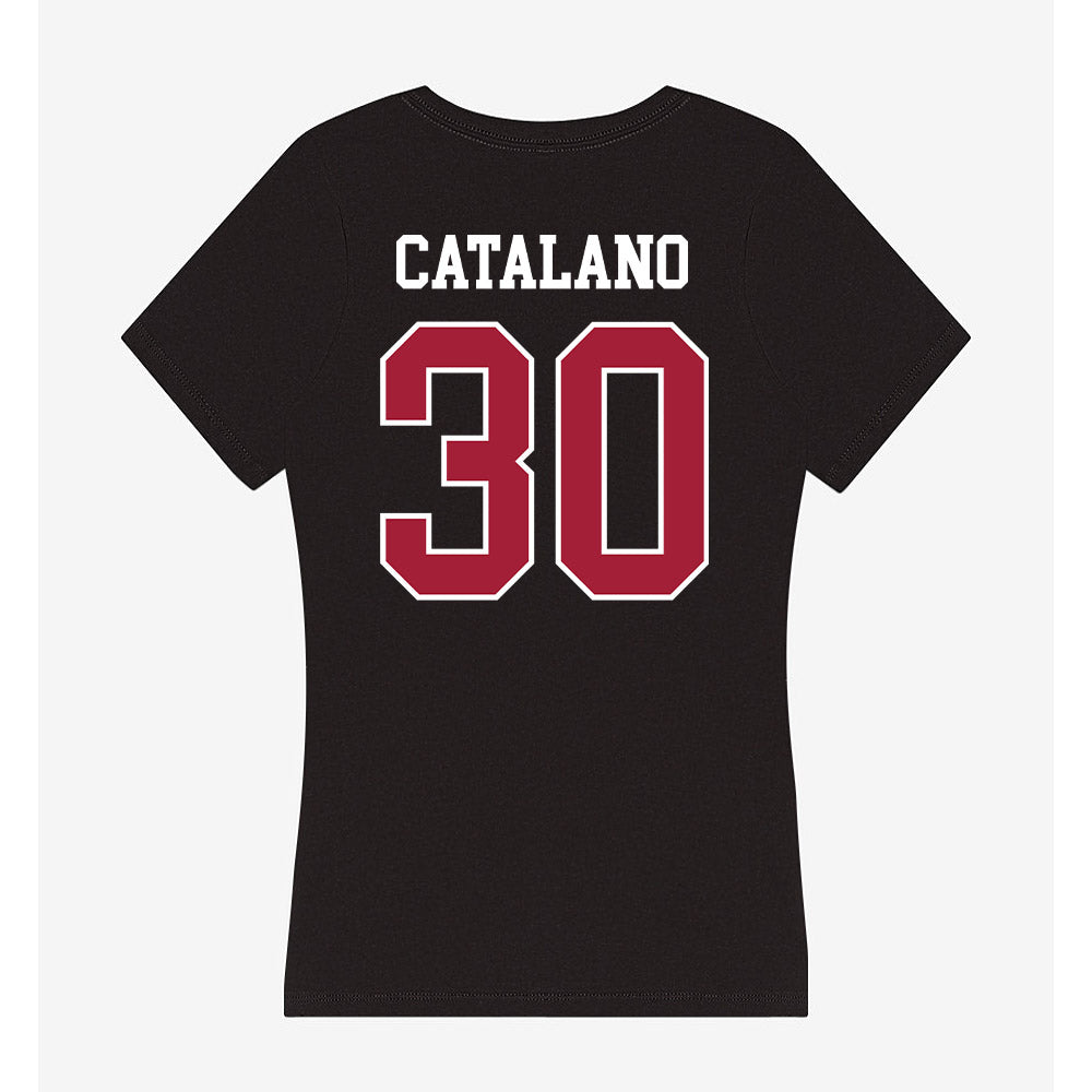 Oklahoma - NCAA Baseball : Michael Catalano - Women's V-Neck T-Shirt-1