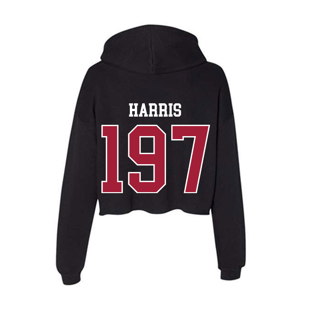 Oklahoma - NCAA Wrestling : Anthony Harris - Women's Crop Fleece Hoodie-1