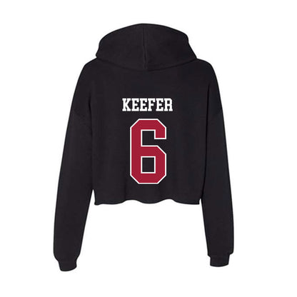 Oklahoma - NCAA Women's Soccer : Kayla Keefer - Women's Crop Fleece Hooded Sweatshirt-1