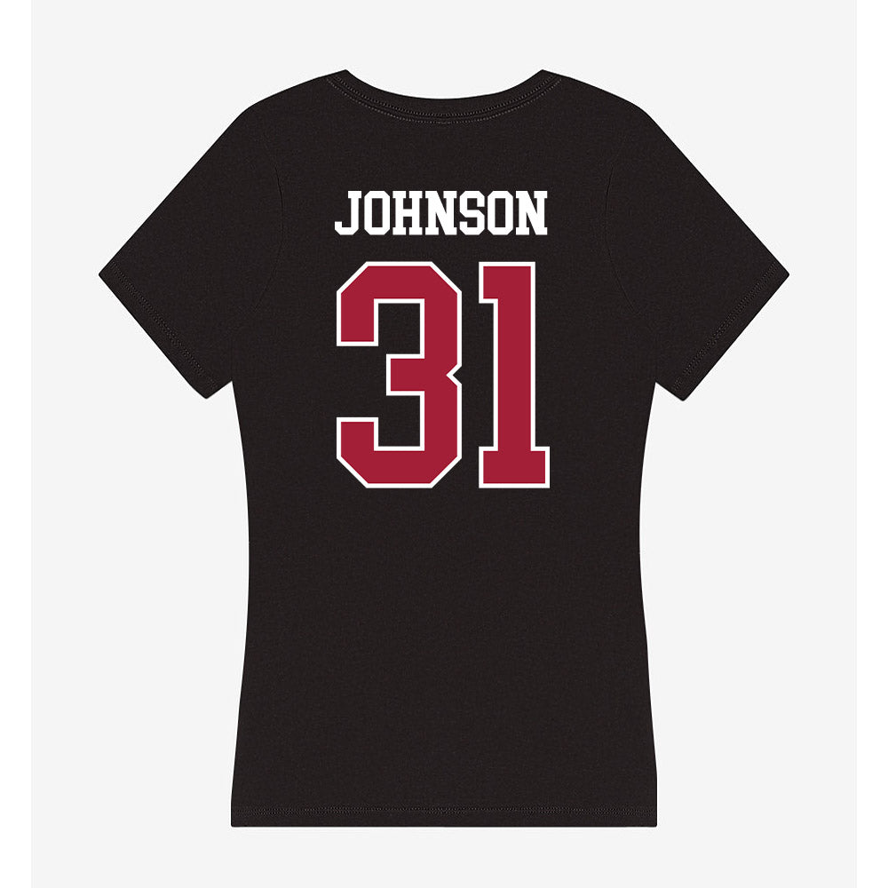 Oklahoma - NCAA Baseball : Cameron Johnson - Women's V-Neck T-Shirt-1