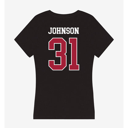 Oklahoma - NCAA Baseball : Cameron Johnson - Women's V-Neck T-Shirt-1