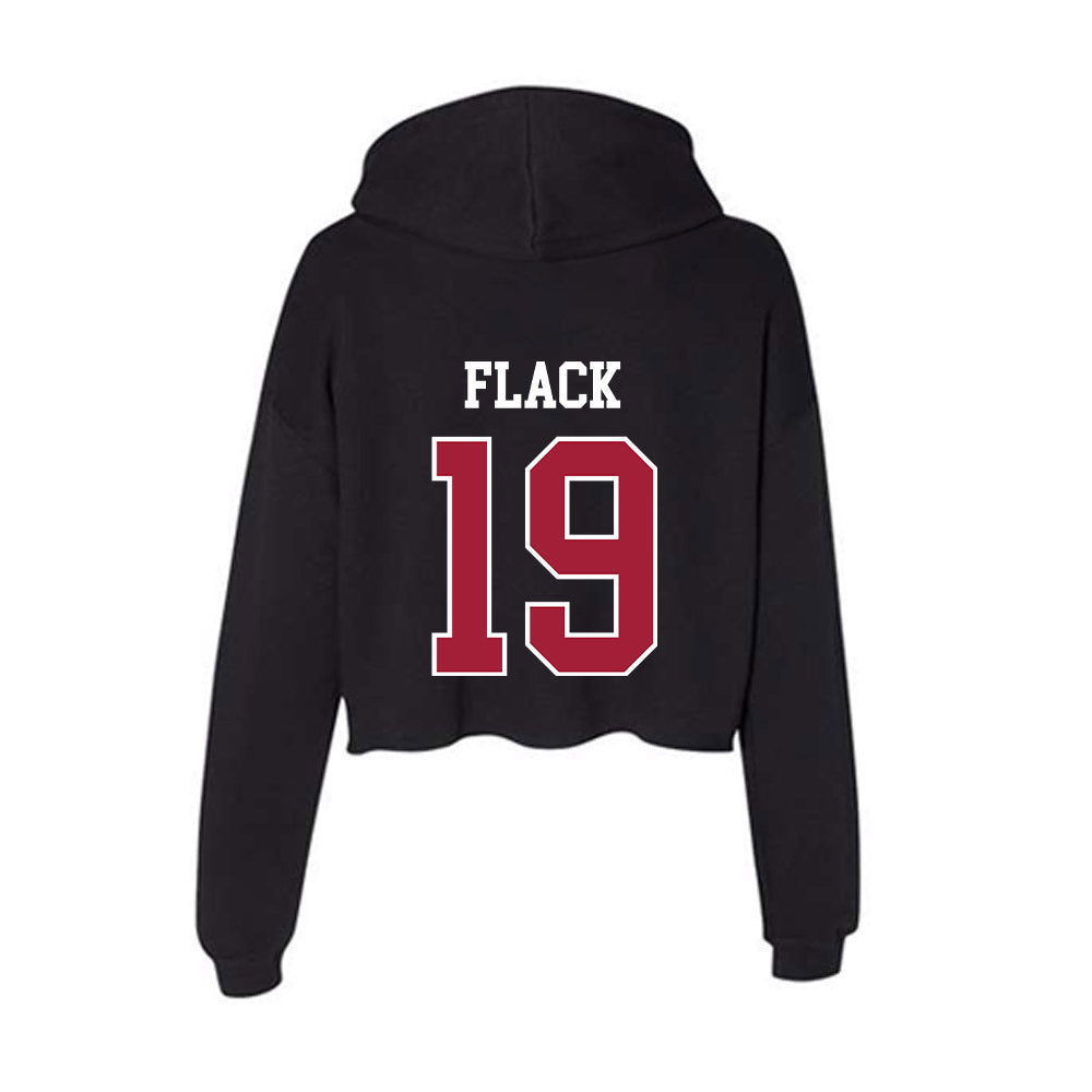 Oklahoma - NCAA Women's Volleyball : Alyssa Flack - Women's Crop Fleece Hoodie-1