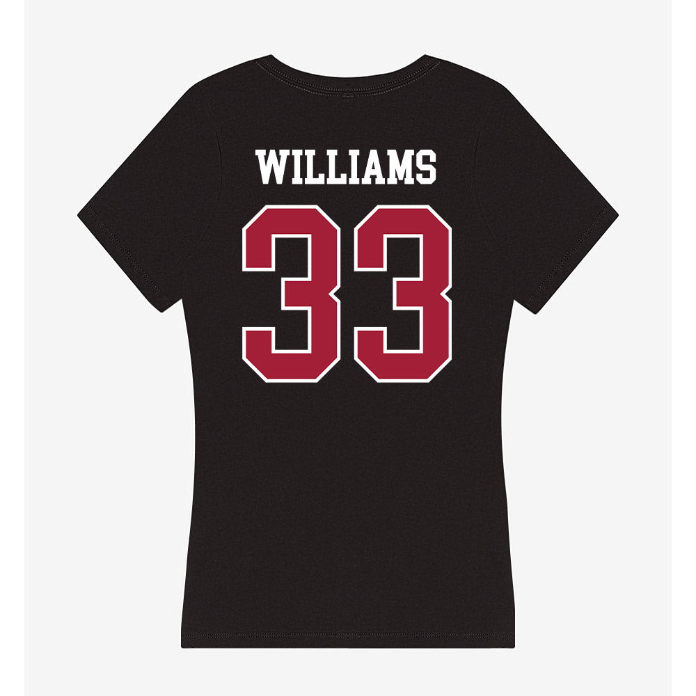 Oklahoma - NCAA Baseball : Isaac Williams - Women's V-Neck T-Shirt-1