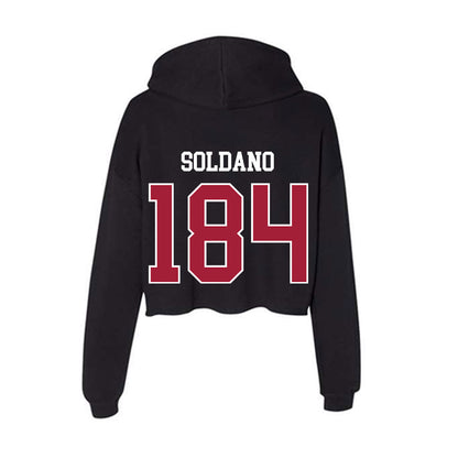 Oklahoma - NCAA Wrestling : Brian Soldano - Women's Crop Fleece Hoodie-1