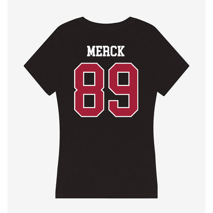 Oklahoma - NCAA Football : Eli Merck - Women's V-Neck T-Shirt-1
