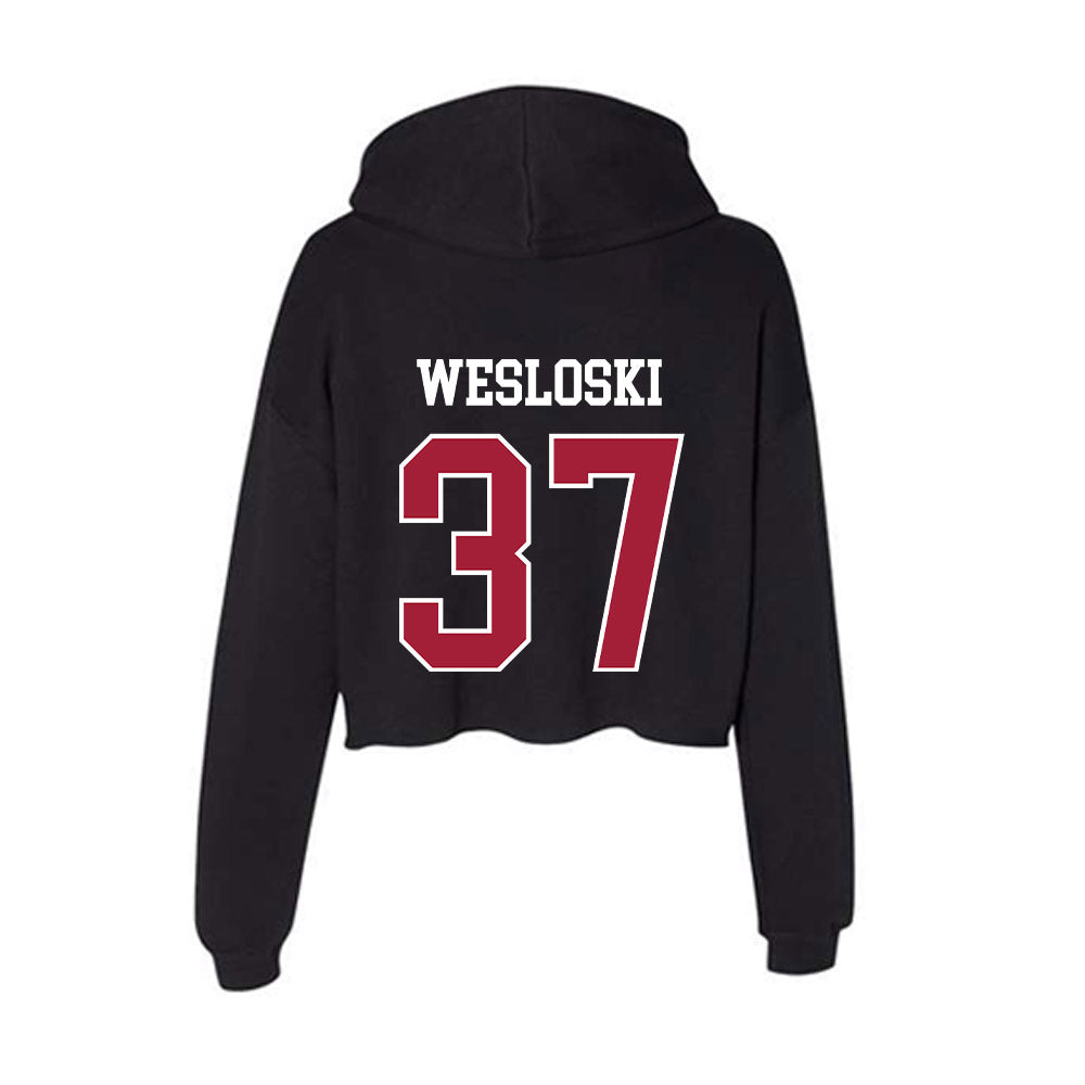 Oklahoma - NCAA Baseball : Nick Wesloski - Women's Crop Fleece Hoodie-1