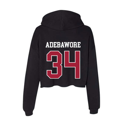 Oklahoma - NCAA Football : Adepoju Adebawore - Women's Crop Fleece Hoodie-1
