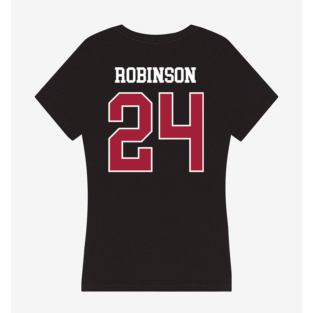 Oklahoma - NCAA Football : Xavier Robinson - Women's V-Neck T-Shirt-1