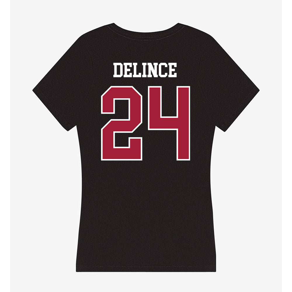 Oklahoma - NCAA Women's Volleyball : Halle Delince - Women's V-Neck T-Shirt-1