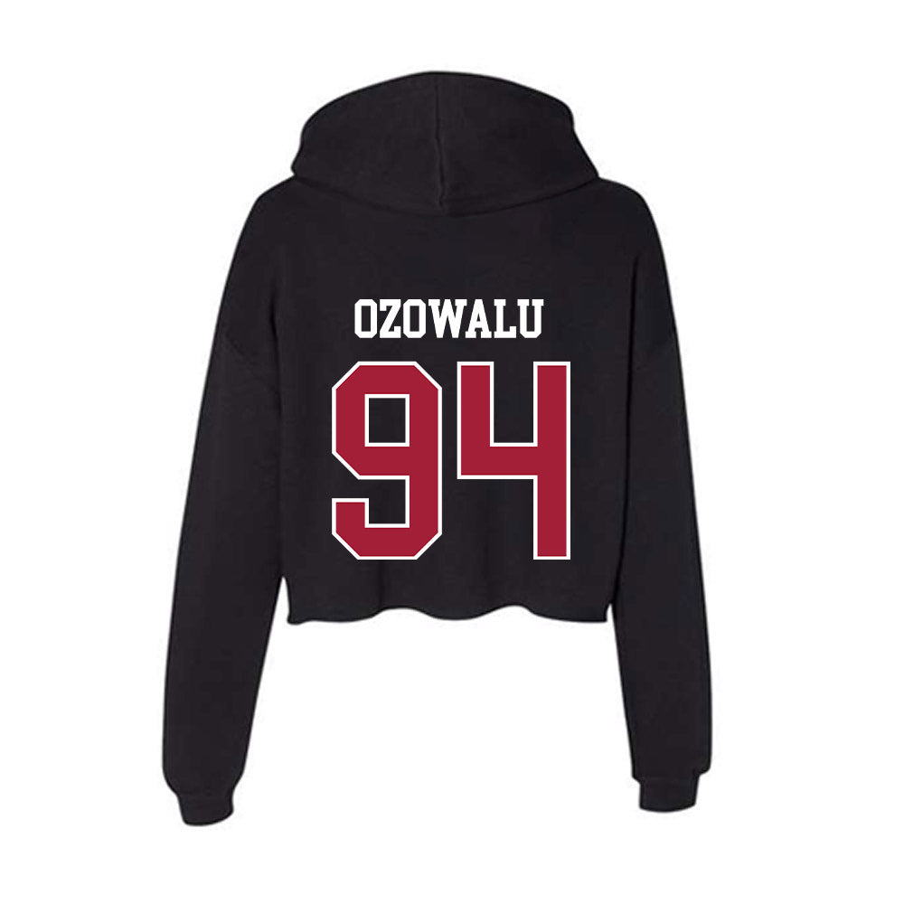 Oklahoma - NCAA Football : Kenny Ozowalu - Women's Crop Fleece Hoodie-1