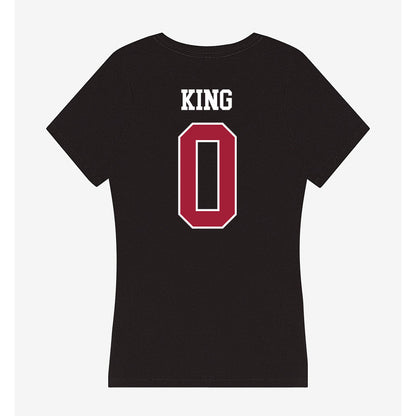 Oklahoma - NCAA Women's Volleyball : Mari King - Women's V-Neck T-Shirt-1