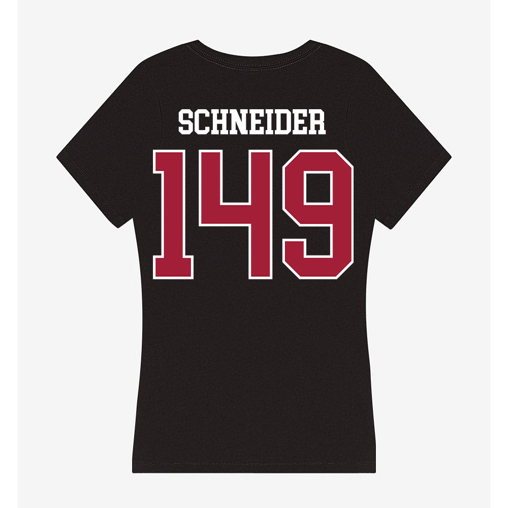Oklahoma - NCAA Wrestling : Layton Schneider - Women's V-Neck T-Shirt-1