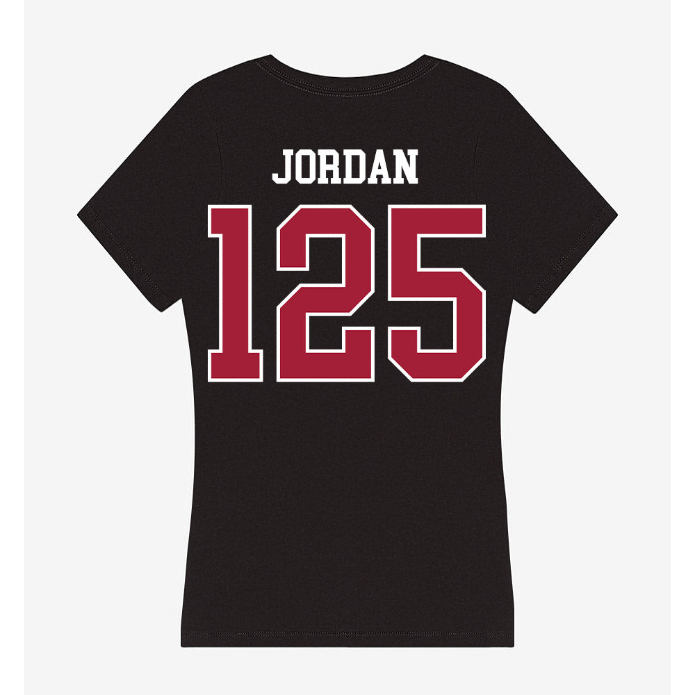Oklahoma - NCAA Wrestling : Beric Jordan - Women's V-Neck T-Shirt-1