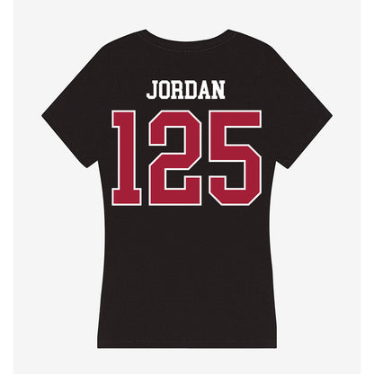 Oklahoma - NCAA Wrestling : Beric Jordan - Women's V-Neck T-Shirt-1