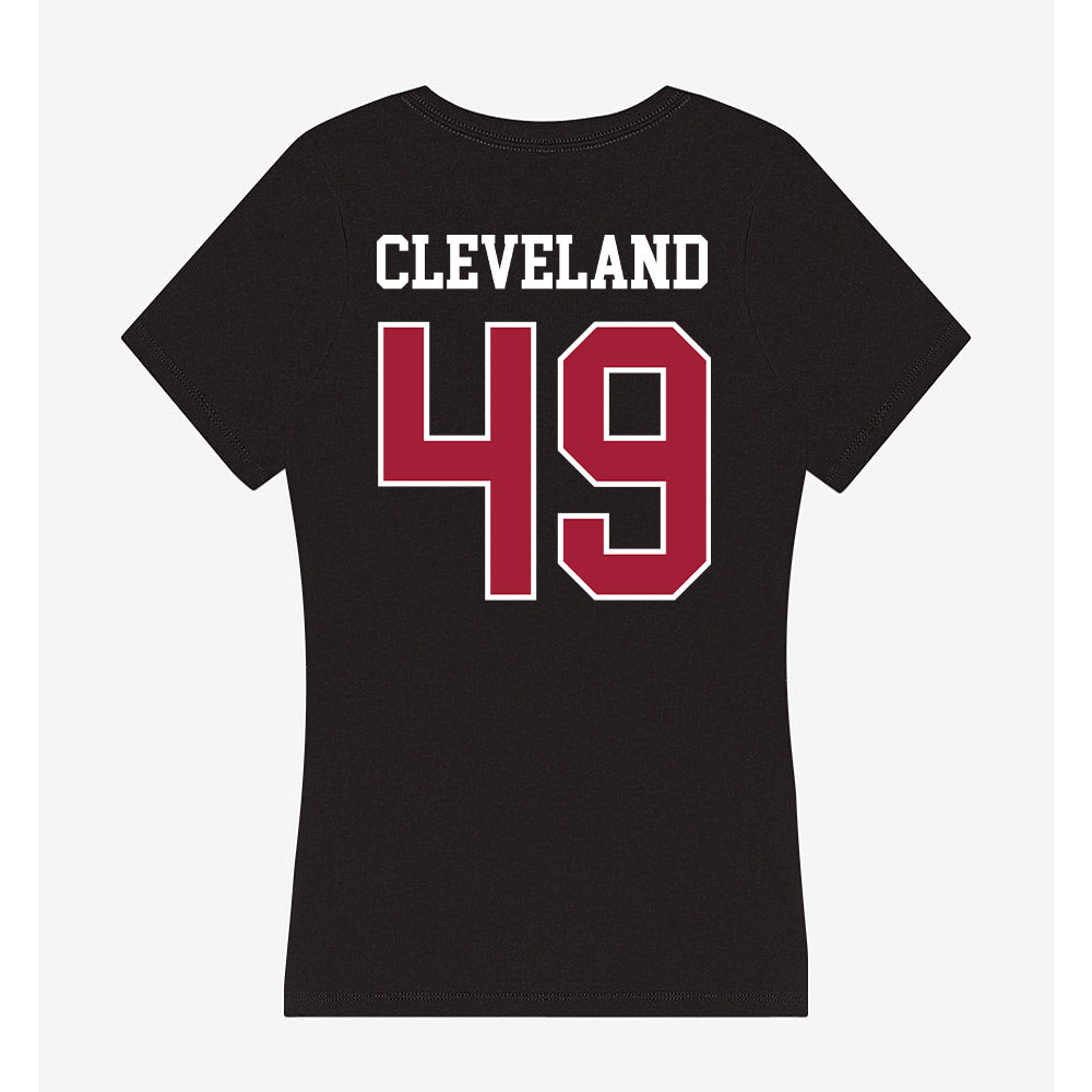 Oklahoma - NCAA Baseball : Jackson Cleveland - Women's V-Neck T-Shirt-1
