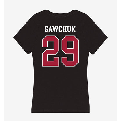 Oklahoma - NCAA Football : Gabe Sawchuk - Women's V-Neck T-Shirt-1