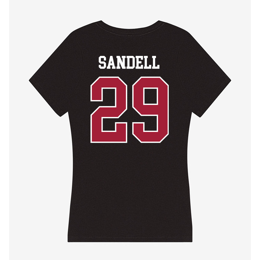 Oklahoma - NCAA Football : Tate Sandell - Women's V-Neck T-Shirt-1