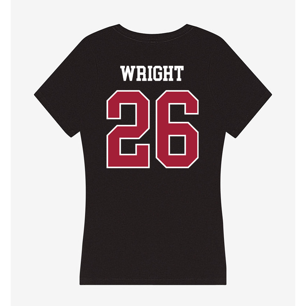 Oklahoma - NCAA Women's Soccer : Olivia Wright - Women's V-Neck T-Shirt-1