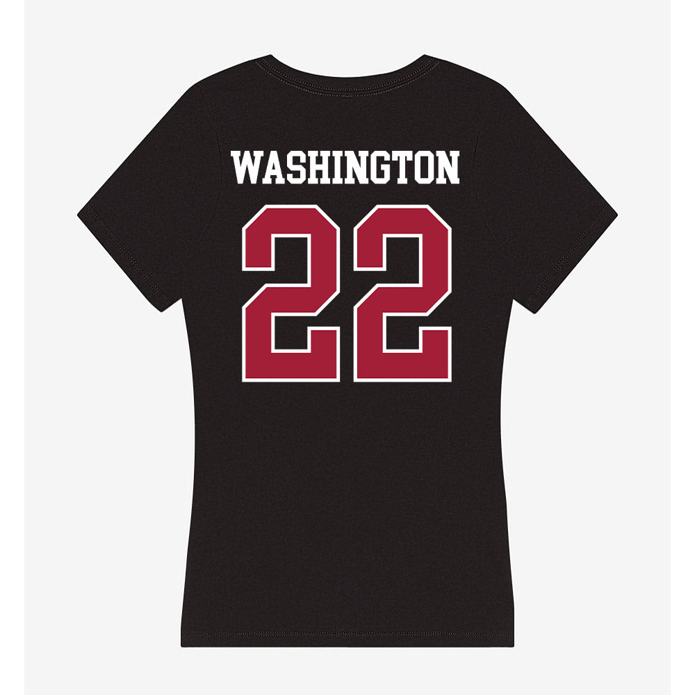 Oklahoma - NCAA Football : Trynae Washington - Women's V-Neck T-Shirt-1