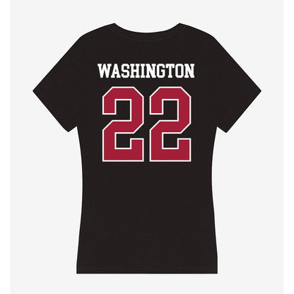 Oklahoma - NCAA Football : Trynae Washington - Women's V-Neck T-Shirt-1