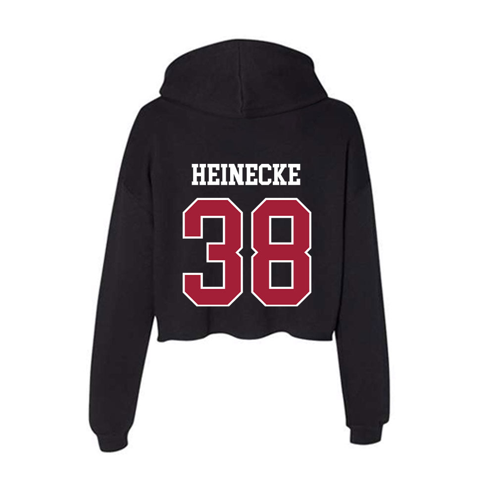 Oklahoma - NCAA Football : Owen Heinecke - Women's Crop Fleece Hooded Sweatshirt-1