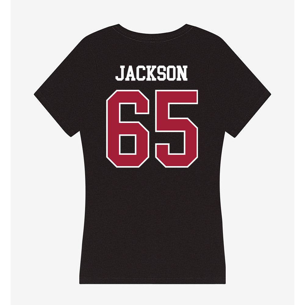 Oklahoma - NCAA Football : Jayden Jackson - Women's V-Neck T-Shirt-1