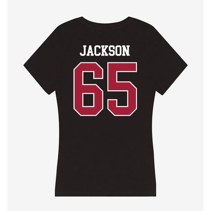 Oklahoma - NCAA Football : Jayden Jackson - Women's V-Neck T-Shirt-1