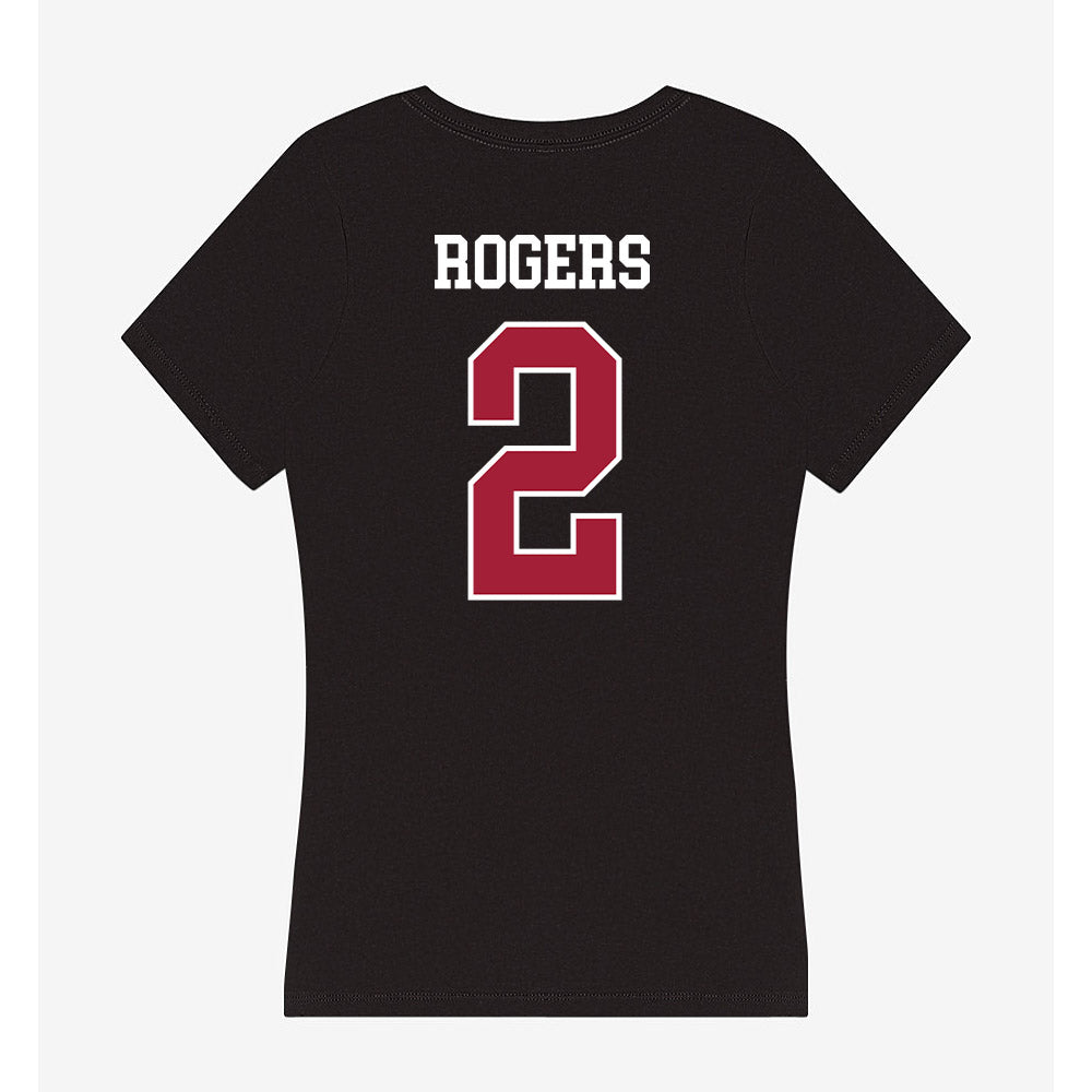 Oklahoma - NCAA Football : Jahsiear Rogers - Women's V-Neck T-Shirt-1