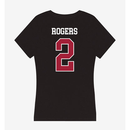 Oklahoma - NCAA Football : Jahsiear Rogers - Women's V-Neck T-Shirt-1