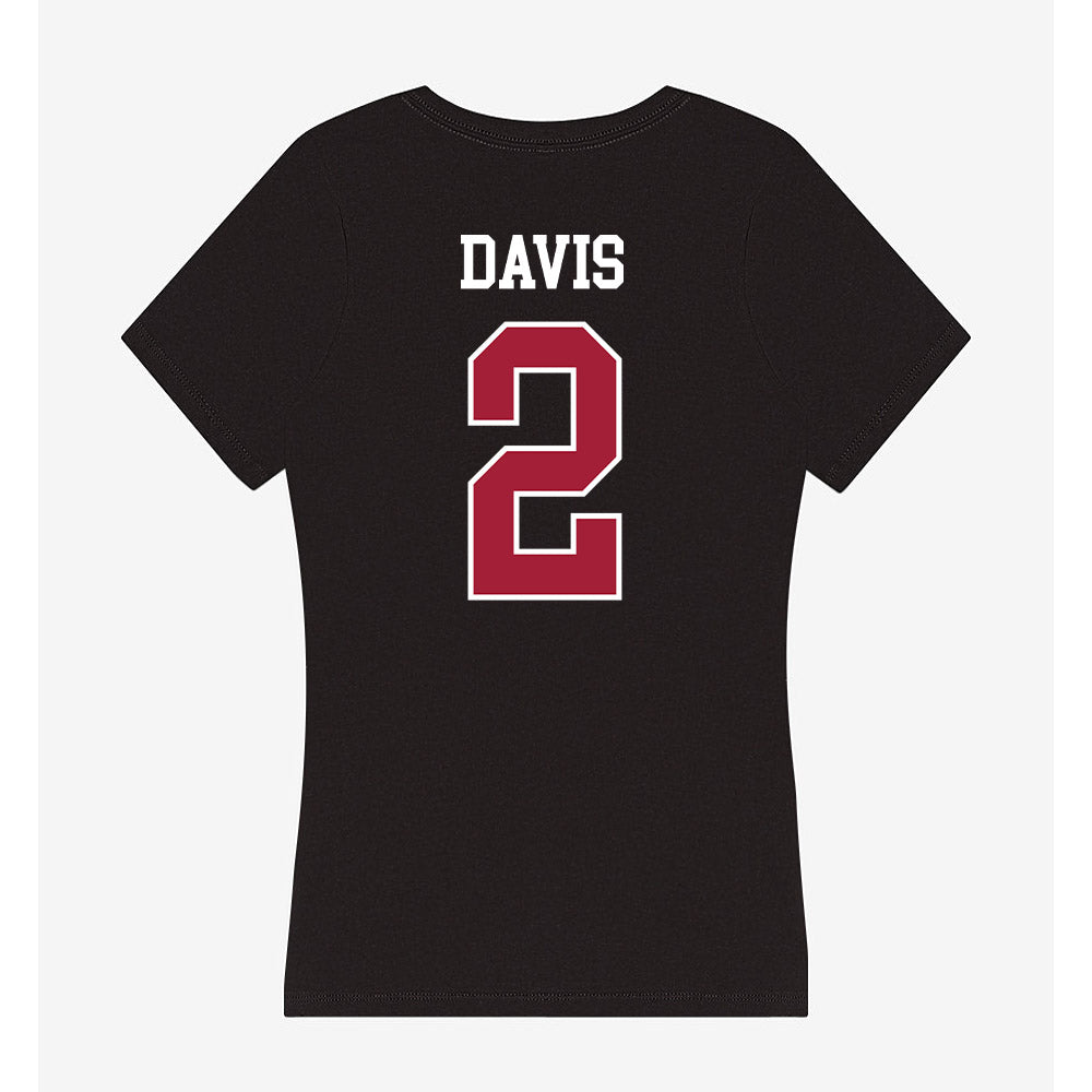 Oklahoma - NCAA Baseball : Myles Davis - Women's V-Neck T-Shirt-1